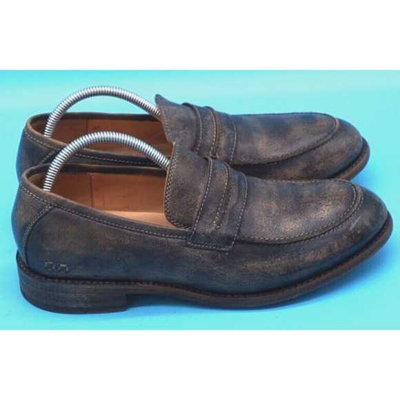 Bed Stu Cobbler Mens sz 11 Distressed Brown Leather Slip On Loafers Shoes